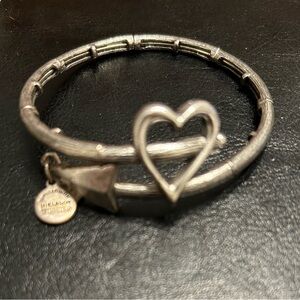 Alex and Ani Vintage Silver Cupids Heart and Arrow Wrap Bracelet